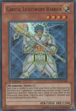 Yugioh! MP Garoth, Lightsworn Warrior - LCGX-EN246 - Ultra Rare - 1st Edition MP - Image 1