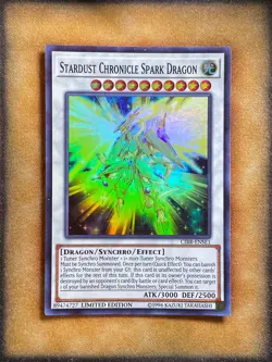 Yugioh Stardust Chronicle Spark Dragon CIBR-ENSE1 Super Rare Limited Edition LP - Image 1