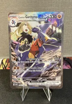 Pokemon TCG Cynthia's Garchomp EX Holo Card 232/182 Sv10: Destined Rivals - Image 1
