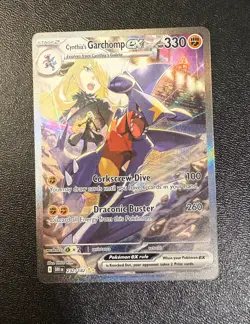 Pokemon TCG Cynthia's Garchomp EX Holo Card 232/182 Sv10: Destined Rivals - Image 3