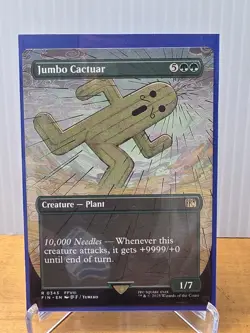 ~ Jumbo Cactuar (Borderless) #343 ~ NM ~ Universes Beyond: FINAL FANTASY ~ MTG ~ - Image 1