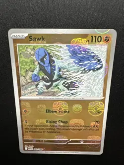 Sawk (Master Ball Pattern) 049/086 Sv: White Flare Holo 2025 Pokemon Card NM - Image 2