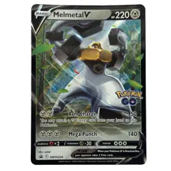 Pokemon TCG - 2022 Pokemon Go Black Star Promo - Melmetal V Card SWSH224 Holo NM - Image 1