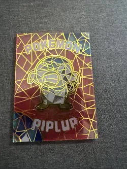 Pokemon Chinese Elf Eif Origin Collection Piplup Stained Glass Card Case Hit - Image 1