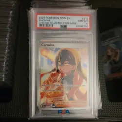 PSA 10 Carmine 217/167 Twilight Masquerade Special Illustration RarePokemon Card - Image 1