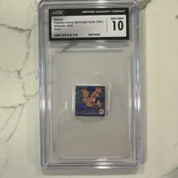 POP 1 None Higher CGC 10 1997 Pokemon GB Pocket Mini Card Prism Holo MOLTRES - Image 1