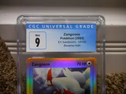 Zangoose cgc 9 MINT Reverse Holo EX Sandstorm 2003 E-Reader card 14/100 psa ccg - Image 2