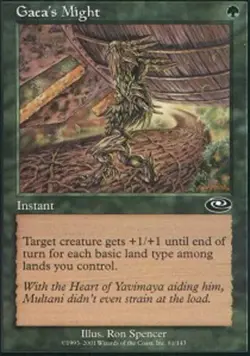 MTG magic cards 1x Gaea's Might - Foil Planeshift NM-Mint, English - Image 1