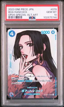 Boa Hancock SP Alt Art OP04-078 Japanese One Piece Card PSA 10 - Image 1