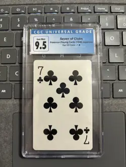 “Lucky” Seven Of Clubs Pokemon Playing Cards 1999 Red 3D Deck - Image 1