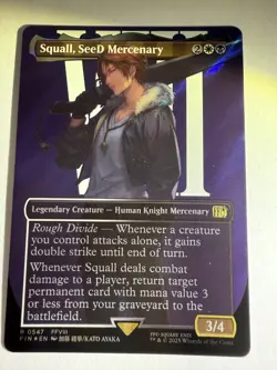 MTG Squall, SeeD Mercenary - Surge Foil - Borderless, NM-Mint, English Final Fan - Image 2