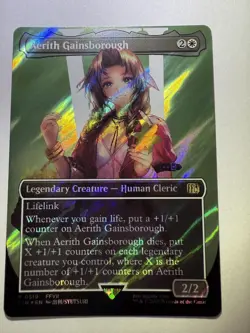 Aerith Gainsborough (Borderless) (Surge Foil) Final Fantasy Foil - Image 1