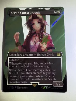 Aerith Gainsborough (Borderless) (Surge Foil) Final Fantasy Foil - Image 2