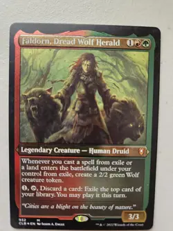 MTG | Faldorn, Dread Wolf Herald | Foil Etched | Thick Stock | Baldur's Gate - Image 1
