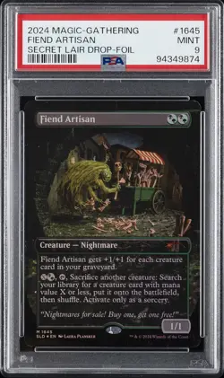 2024 MTG SECRET LAIR DROP FOIL #1645 FIEND ARTISAN PSA 9 - Image 1