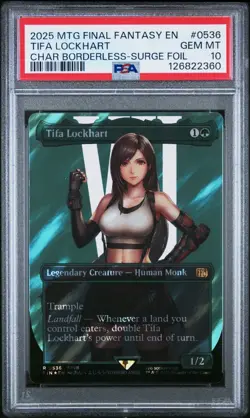 Tifa Lockhart Borderless Surge Foil PSA 10 MTG Final Fantasy ENG - Image 1