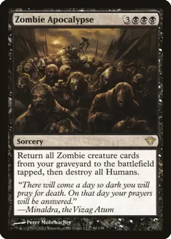 MTG Zombie Apocalypse x1 LP/NM Dark Ascension (DKA) #80 Rare Sorcery Regular - Image 1