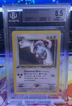 Pokemon Lugia #9 Neo Genesis 1st Edition Holo BGS 8.5 NM-MT+ W/ subratings - Image 1