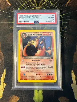 Pokemon Dark Charizard 4/82 Team Rocket Holo Vintage PSA 6 - Image 1