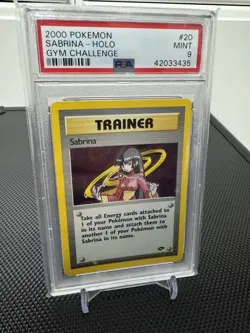 Pokemon TCG 2000 Sabrina Holo #20 Gym Challenge PSA 9 Mint - Image 3
