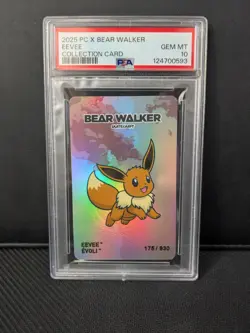 2025 POKEMON CENTER X BEAR WALKER COLLECTION EEVEE 175/930 PSA 10 - Image 1