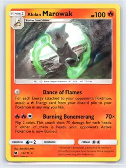 Pokemon TCG - Alolan Marowak - 12/111 - Crimson Invasion - Holo Rare - Image 1