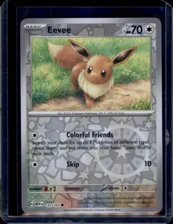 Eevee SV: Scarlet & Violet 151 Pokemon #133/165 Reverse Holo NM+ - Image 1