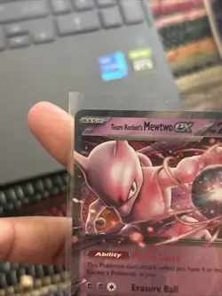 Pokemon TCG Team Rockets Mewtwo EX 216 Promo Holo Near Mint Near Mint Condition - Image 3