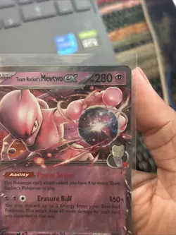 Pokemon TCG Team Rockets Mewtwo EX 216 Promo Holo Near Mint Near Mint Condition - Image 4