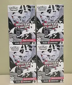 *LOT OF 4* Pokemon Scarlet & Violet - White Flare Booster Bundle Box NEW/SEALED - Image 1