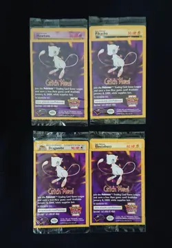 1999 Pokemon Black Star Movie Promos - Sealed Set (4) - Pikachu Mewtwo Dragonite - Image 1
