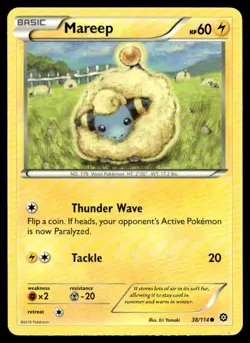 Mareep XY - Steam Siege 38/114 MP Pokemon TCG | Buy 10 Get 10 Free - Image 1