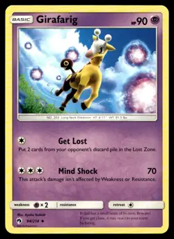 Girafarig SM - Lost Thunder 94/214 MP Pokemon TCG | Buy 10 Get 10 Free - Image 1