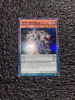 Yugioh! D/D Orthros SDPD-EN004 Super Rare 1st Edition Near Mint - Image 1