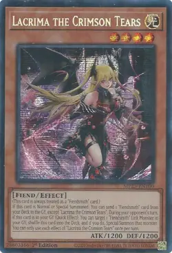 Yugioh! Lacrima the Crimson Tears - MP25-EN100 - Prismatic Secret Rare - 1st Edi - Image 1