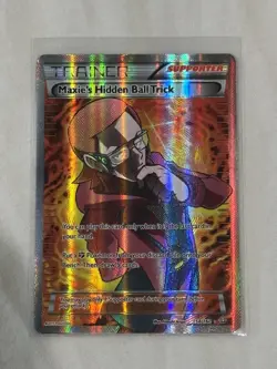 Pokemon TCG Maxie's Hidden Ball Trick Full Art Holo Card 158/160 XY-Primal Clash - Image 1