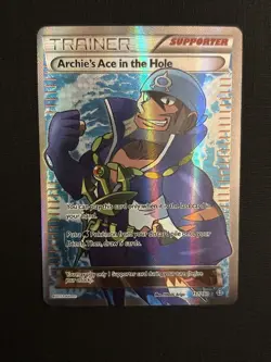 Pokemon TCG XY-Primal Clash Archie's Ace in the Hole Full Art Holo Card 157/160 - Image 1