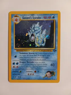 Pokemon TCG Giovanni's Gyarados 5/132 Gym Challenge Holo Rare Card with Swirl - Image 1