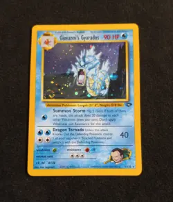 Pokemon TCG Giovanni's Gyarados 5/132 Gym Challenge Holo Rare Card with Swirl - Image 3