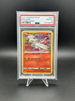 Pokemon TCG Shining Fates Reshiram Holo Card 017/072 2021 Rare PSA 10 - Image 1