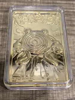 Pokemon POLIWHIRL 23K Gold Plated Trading Card 1999 Burger King Promo - Image 5