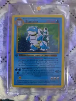 Blastoise Base Set Holo Card 002/102 First Edition Shadowless. Near Mint - Image 1