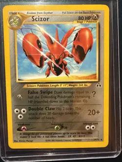 Scizor Neo Discovery 29/75 Regular Rare Pokemon Trading Card LP - Image 1