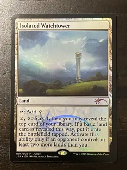 Isolated Watchtower (Judge) FOIL Promo NM Land Rare MAGIC MTG CARD - Image 1