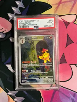Armarouge 203/198 S&V Base Set Holo Illustration Rare Pokemon Card PSA 8 - Image 1