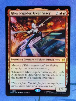 1x FOIL Ghost-Spider, Gwen Stacy, NM, SPE, Magic: the Gathering, MtG - Image 1
