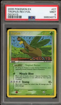 Pokemon Tropius EX Deoxys Reverse Holo Rare #27 PSA 9 Mint - Image 1