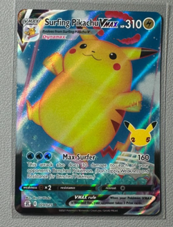 2021 Pokemon Celebrations 009/025 Surfing Pikachu Vmax Full Art - Image 1