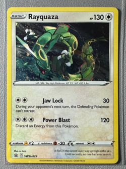 Pokemon Rayquaza SWSH029 Sword & Shield Cosmos Holo Black Star Promo Sea & Sky - Image 1