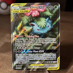 Pokemon TCG Venusaur & Snivy GX SM229 Alternative Art Tag Team Promo - Image 1